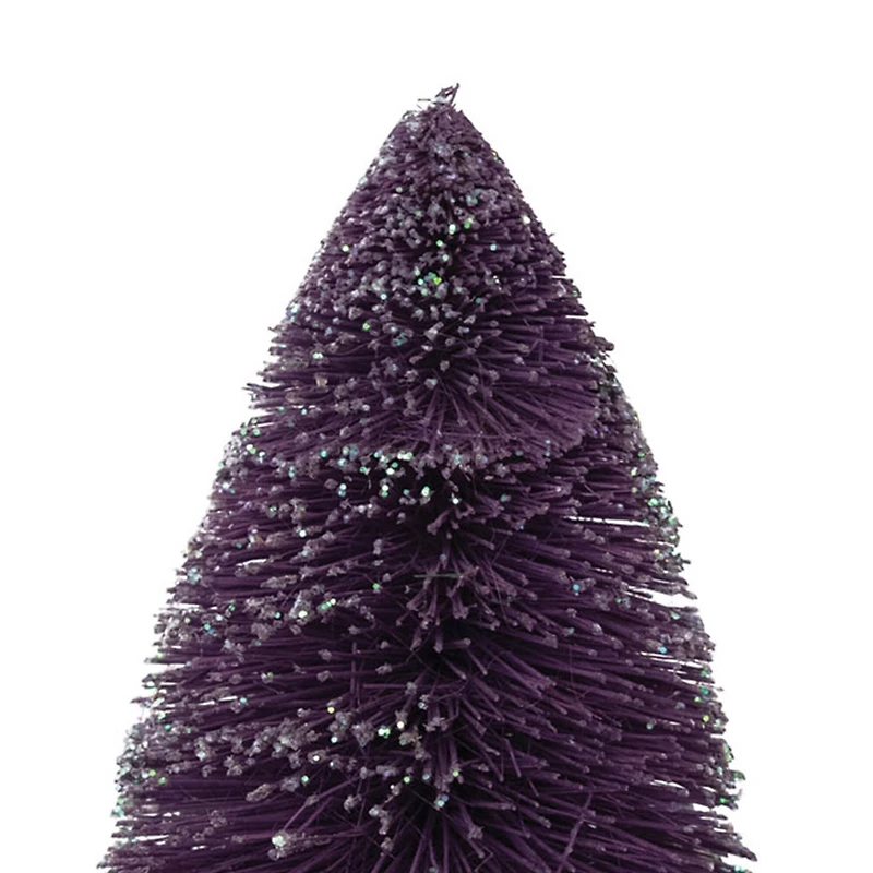 Hello Honey® 9" Purple Ombre Bottle Brush Tree with Wood Base and Glitter