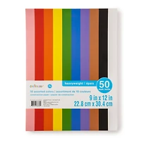 Rainbow 9" x 12" Construction Paper by Creatology™, Assorted Sheets