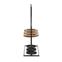 16" Black Metal Farmhouse Wine Rack