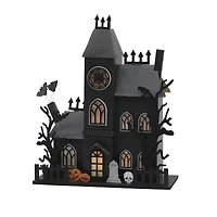 12.25" Black Haunted House LED Tabletop Décor by Ashland®