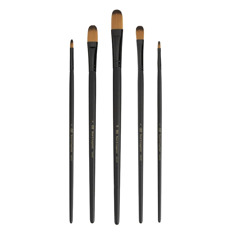 12 Packs: 5 ct. (60 total) Royal & Langnickel® Essentials™ Filbert Brush Set