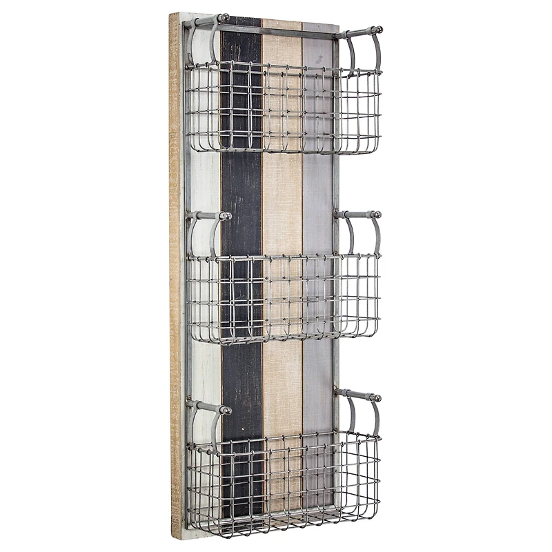 Rustic Metal Wired Mail & Wall Organizer