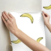 RoomMates Mr. Kate Banana Print Peel & Stick Wallpaper