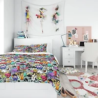 Designart 'Graffiti Texture' Modern Teen Bedding Set