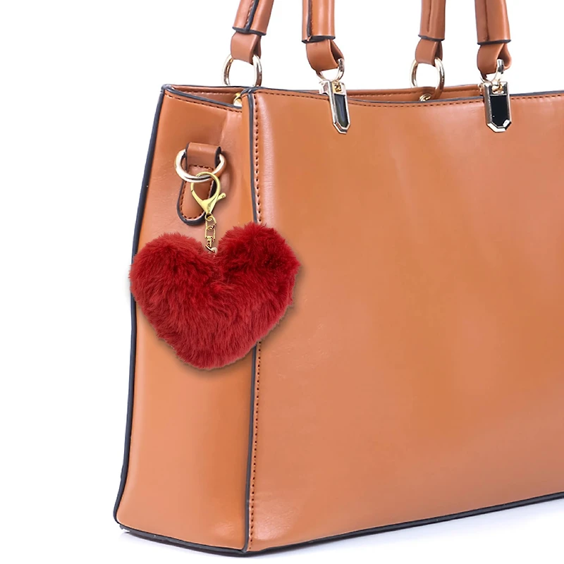 Blue Moon Studio™ Fuzzy Heart Bag Charm