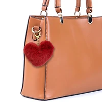 Blue Moon Studio™ Fuzzy Heart Bag Charm