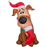 Airblown Puppy Scoob With Stocking Inflatable