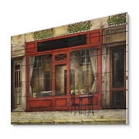 Designart - Red Facade of Charming Shop In Paris I