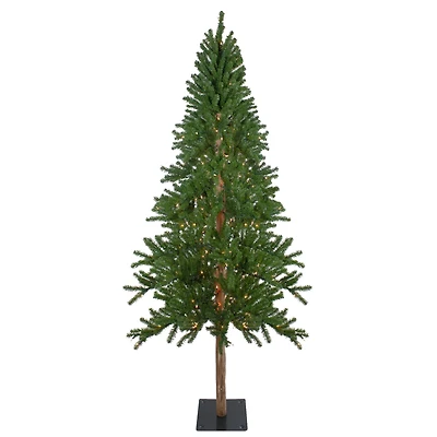 7ft. Pre-Lit Alpine Artificial Christmas Tree, Clear Lights