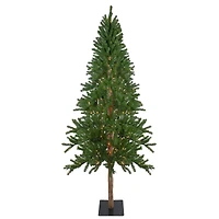 7ft. Pre-Lit Alpine Artificial Christmas Tree, Clear Lights
