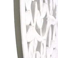 American Art Décor™ 31" Boho Tree Birds Round White Distressed Medallion Wall Art