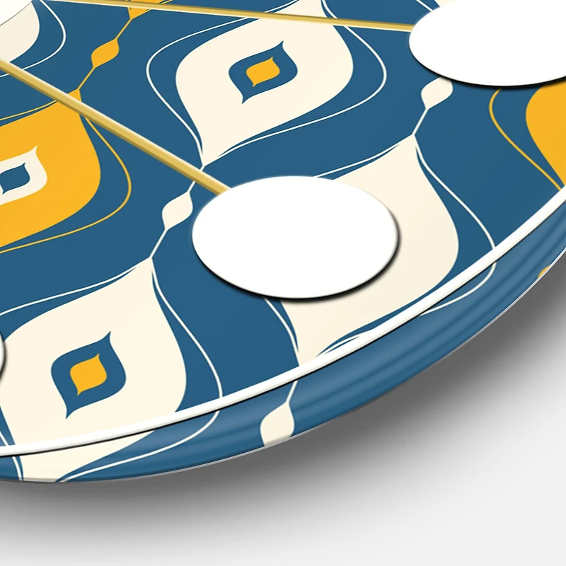 Designart 'Retro Abstract Pattern Ii Mid-Century Modern Wall Clock