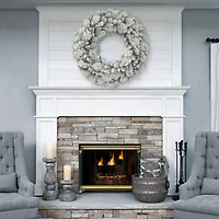 32" Flocked Spruce Wreath