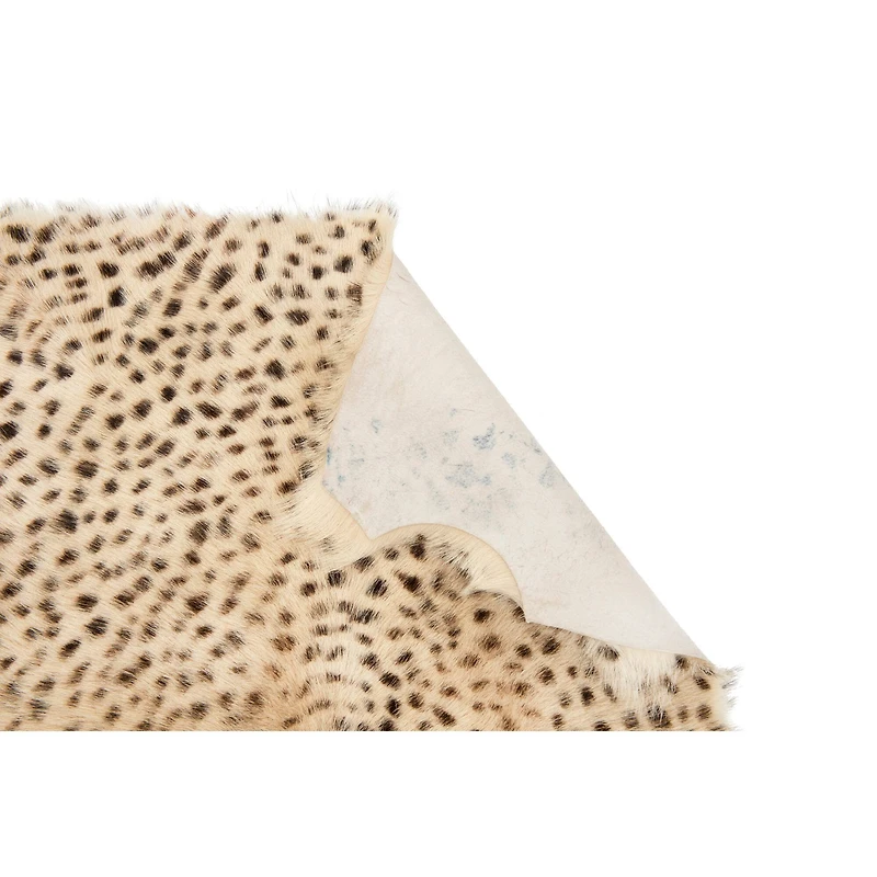 Hello Honey® Leopard Print Goat Fur Rug, 24" x 36"