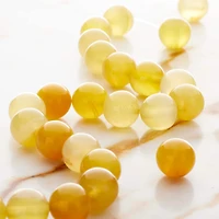 Yellow Agate Round Beads, 10mm by Bead Landing™
