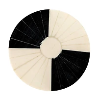 Hello Honey® 4.5" Black & White Striped Round Reclaimed Wood Box