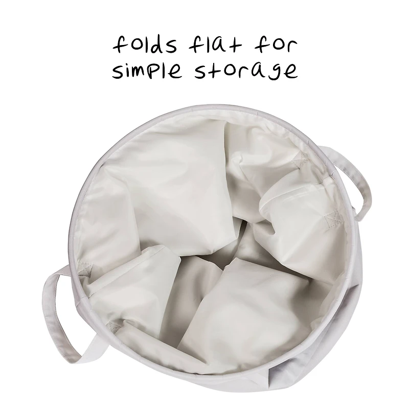 Honey Can Do 20" Gray Stripe Kids Hamper