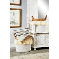 CosmoLiving by Cosmopolitan White Sea Grass Eclectic Storage Basket Set