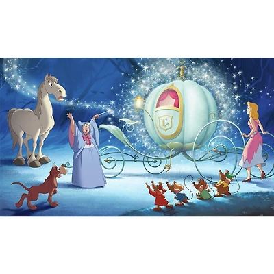 RoomMates Cinderella Carriage XL Chair Rail Prepasted Mural