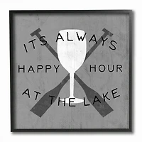 Stupell Industries Happy Hour Wall Accent with Ebony Frame