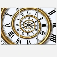 Designart 'Time Spiral In Antique Style Modern Multipanel Wall Clock