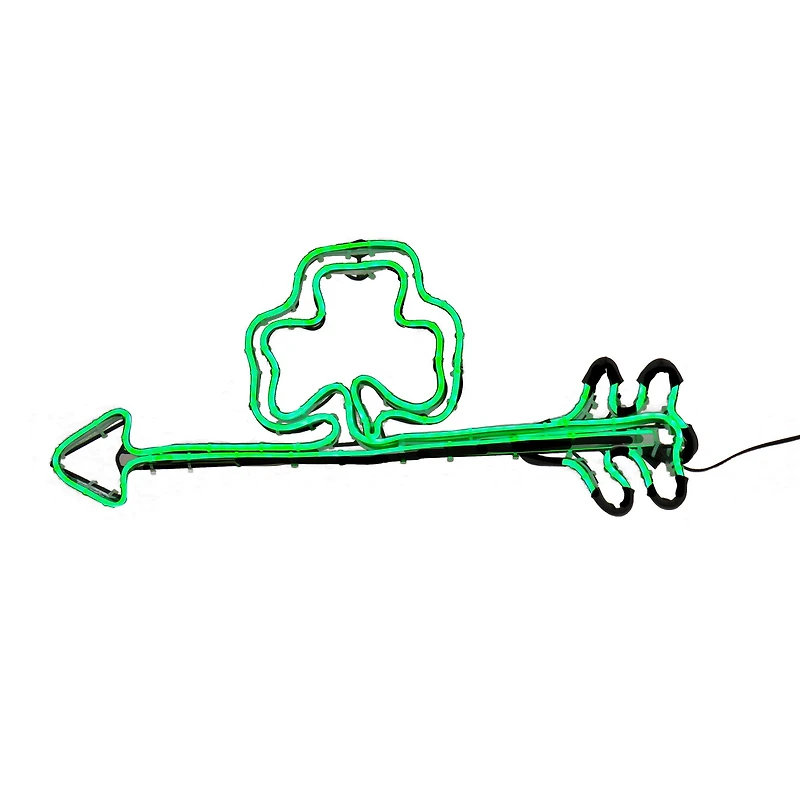 20" Green Neon Shamrock Style Decoration