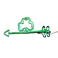 20" Green Neon Shamrock Style Decoration