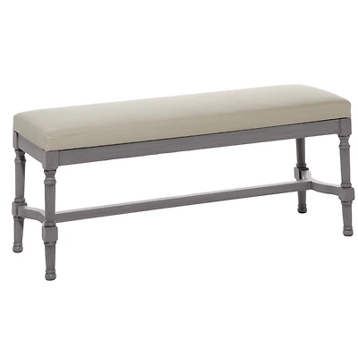 Wood & Linen Traditional Bench