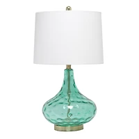 Lalia Home Classix 24" Seafoam Green Dimpled Glass Table Lamp