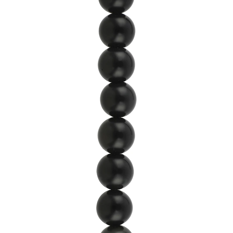 Black Obsidian Round Beads, 8mm by Bead Landing™