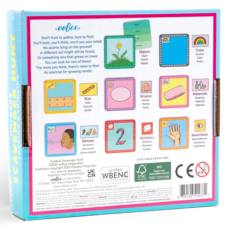 eeBoo Outdoor Scavenger Hunt Game