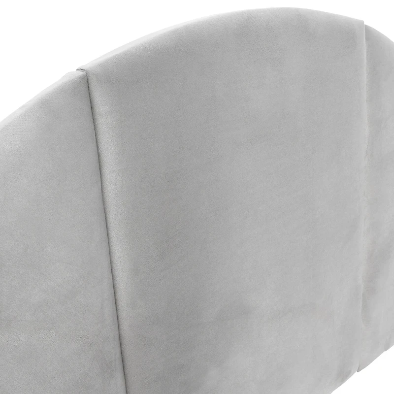 Hello Honey® NoSom Gray Upholstered Velvet Panel Arched Headboard
