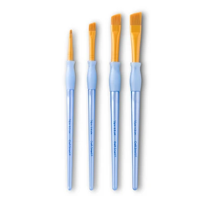 Golden Taklon Angular 4 Piece Brush Set by Craft Smart®