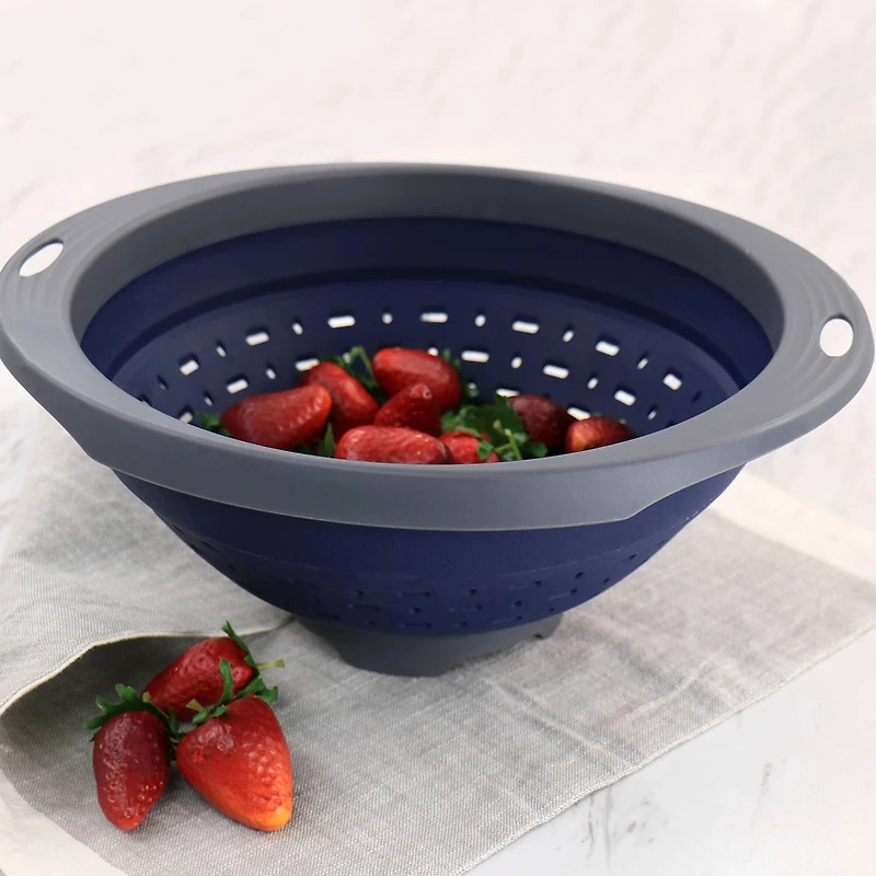 Oster Bluemarine Navy Collapsible Polypropylene Colander