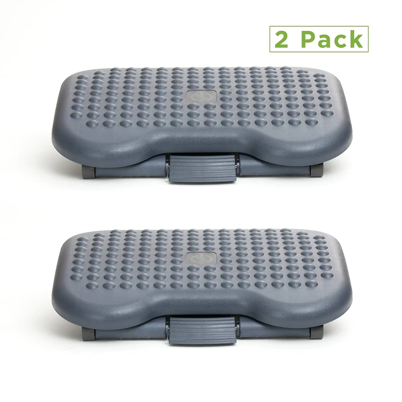 Mind Reader Black Adjustable Ergonomic Foot Rest, 2ct.