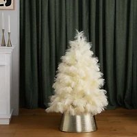 4ft. Unlit Off-White Pampas Grass Artificial Christmas Tree