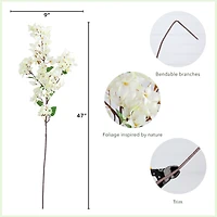 47" White Bougainvillea Flower Stems, 3ct.