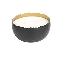 Sauvignon Blanc Scented 3 Wick Candle in Hammered Matte Black Bowl