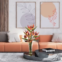 2.5ft. Bird of Paradise Flowers in Glass Cylinder Vase