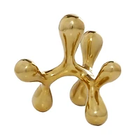 CosmoLiving by Cosmopolitan 12" Gold Aluminum Contemporary Abstract Sculpture