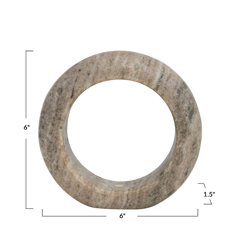 Hello Honey® 6" Beige Modern Marble Circle Incense Holder