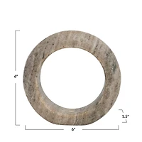 Hello Honey® 6" Beige Modern Marble Circle Incense Holder