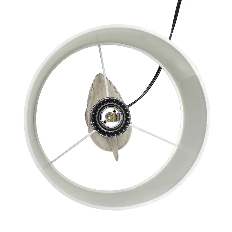 Simple Designs™ 17" Beige Wash Sitting Pelican Table Lamp with White Shade