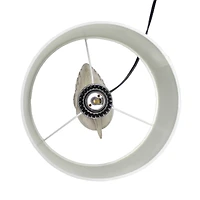 Simple Designs™ 17" Beige Wash Sitting Pelican Table Lamp with White Shade