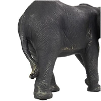 10" Bronze Polystone Elephant Sculpture with Gold Detailing