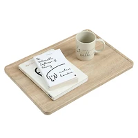 SunnyPoint 17" Large Natural Wood Bedside Shelf