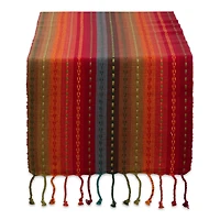DII® 108" Spice Tonal Stripe With Fringe Table Runner