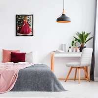 Stupell Industries Child On Christmas Day Gifts Framed Floater Canvas Wall Art