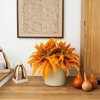 40in. Autumn Artificial Fall Boston Fern - Set of 2