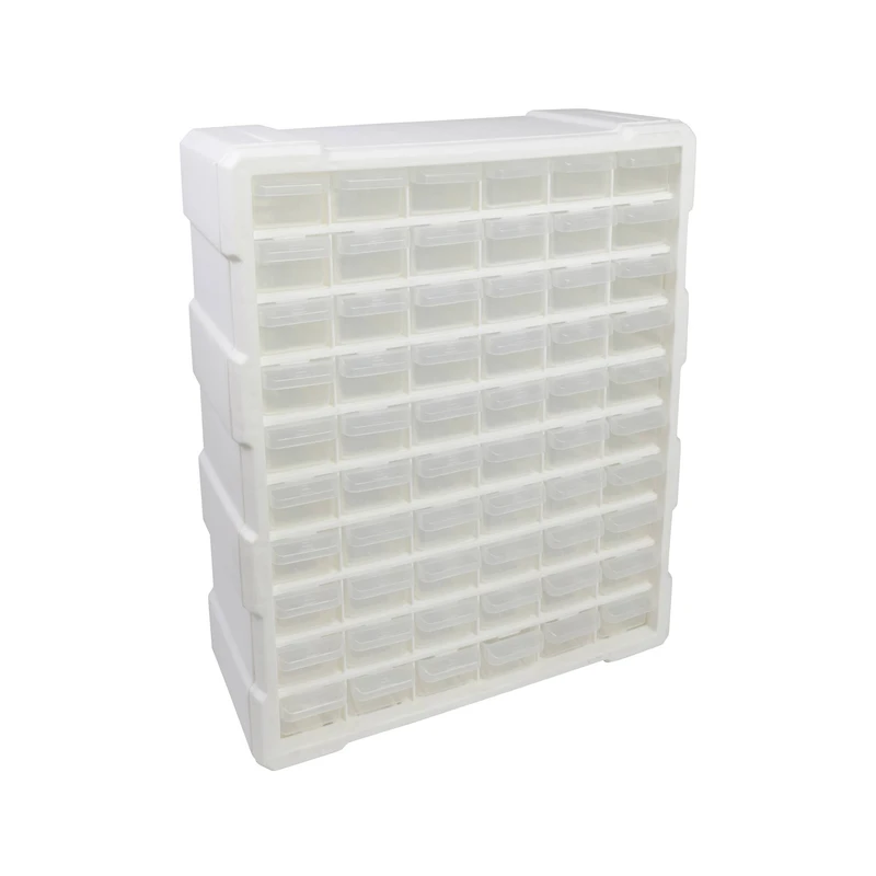 Everything Mary White 60 Drawer Plastic Organizer